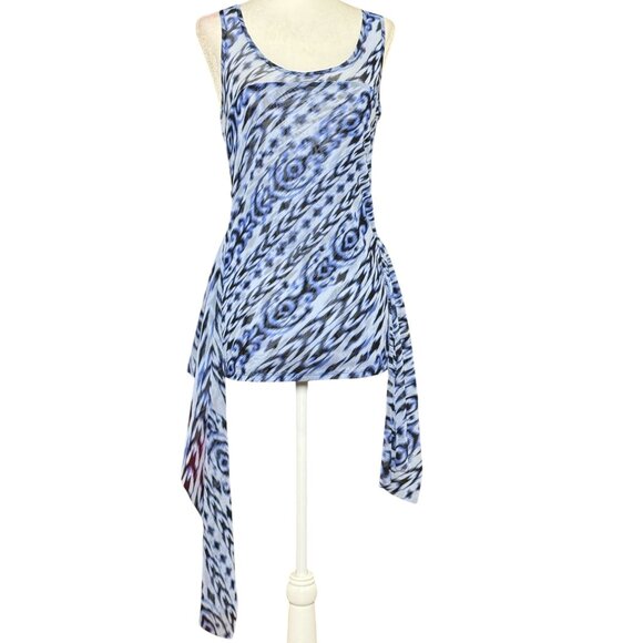 NEW Womens M I-N-C International Concepts Blue Sleeveless Tank Top Beach Summer - Picture 5 of 9